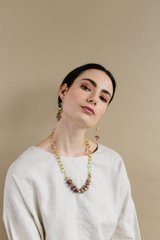 Ruby Statement Necklace - Irit Sorokin Designs Jewelry