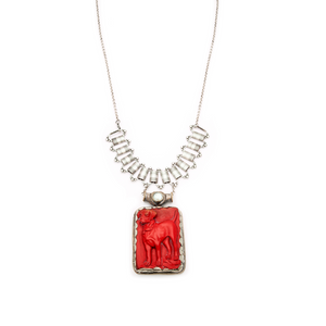 Antique Coral Nepalese Necklace - Irit Sorokin Designs Jewelry