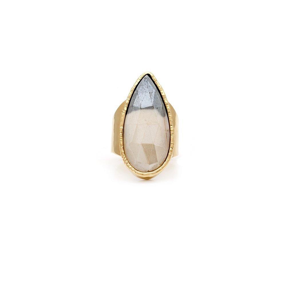 Bi-colour Moonstone Ring - Irit Sorokin Designs Jewelry