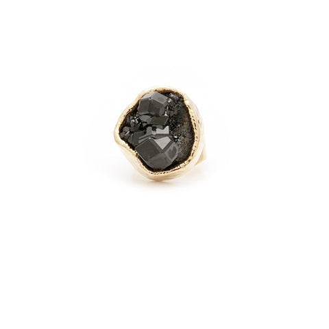 Black Garnet Ring - Irit Sorokin Designs Jewelry