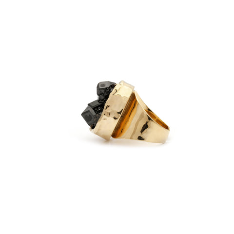 Black Garnet Ring - Irit Sorokin Designs Jewelry