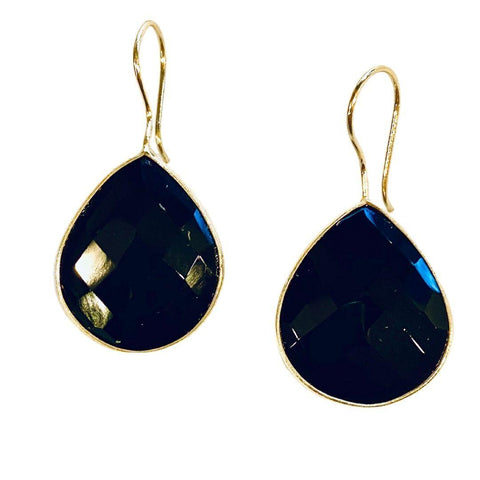 Black Onyx Faceted Earrings - Irit Sorokin Designs Jewelry