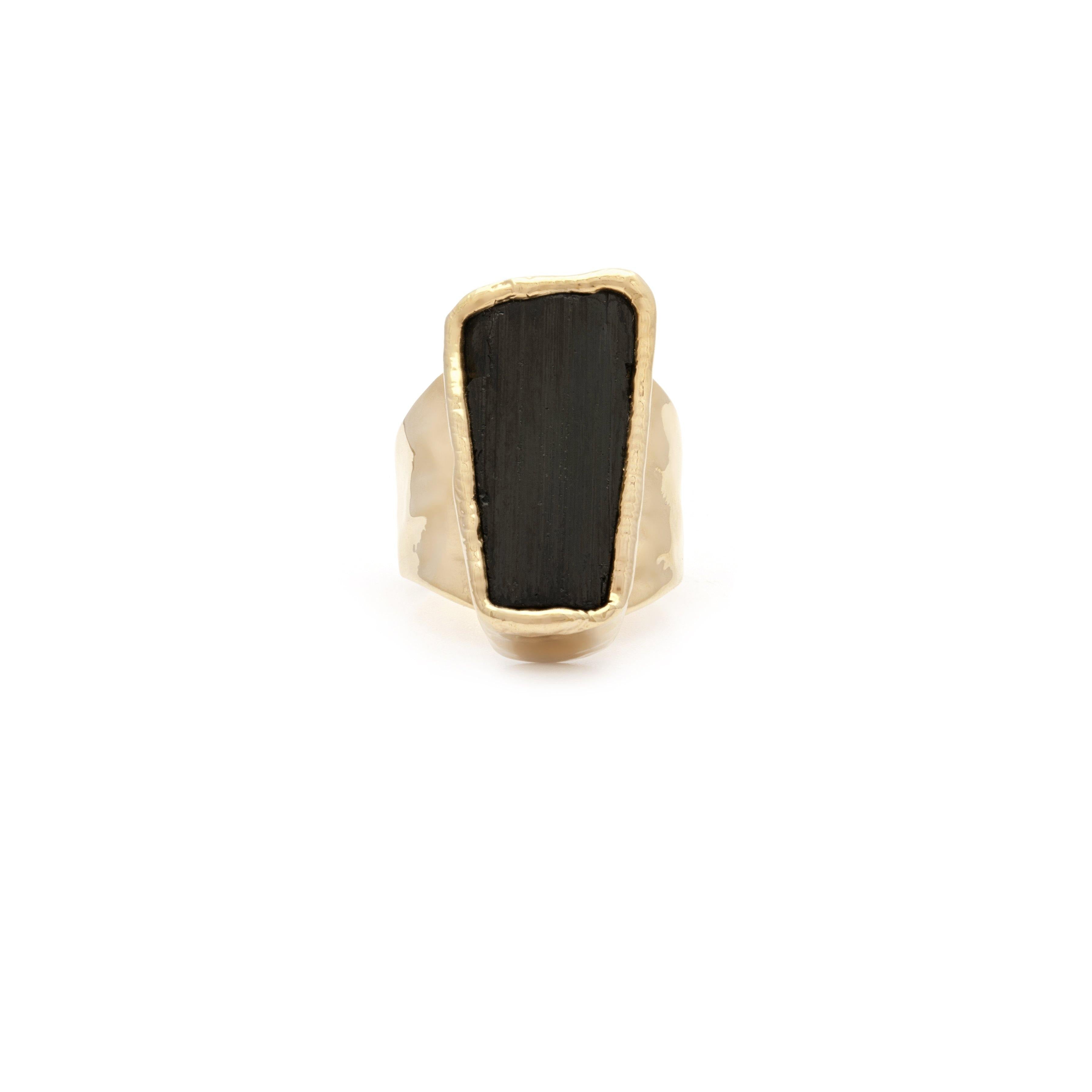 Black Tourmaline Ring - Irit Sorokin Designs Jewelry