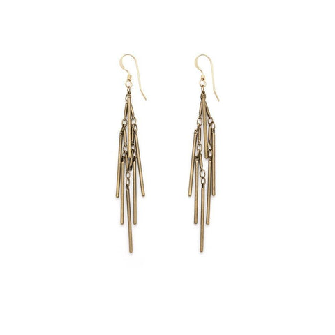 Brass Tassel Earrings - Irit Sorokin Designs Jewelry