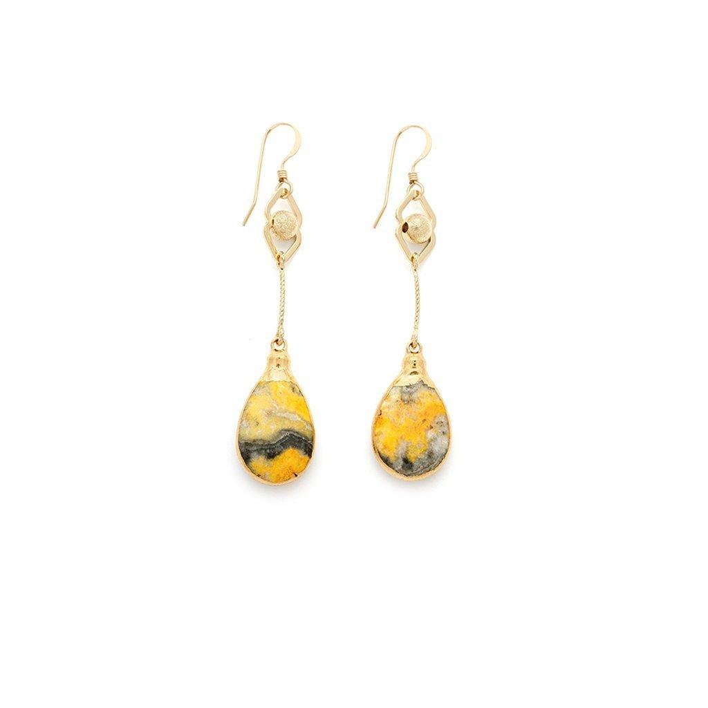 Bumblebee Jasper Earrings - Irit Sorokin Designs Jewelry