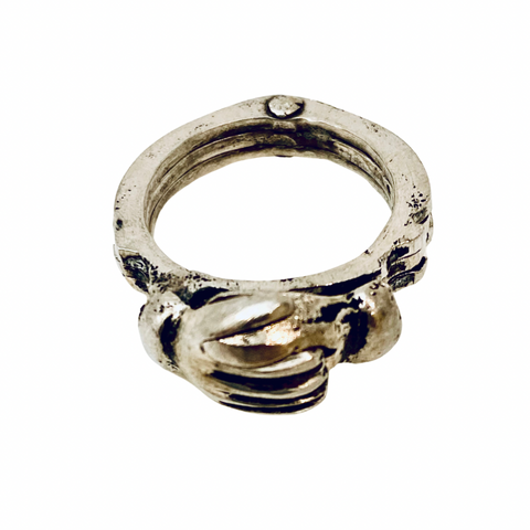 Fede Gimmel Vintage Silver Ring - Irit Sorokin Designs Jewelry