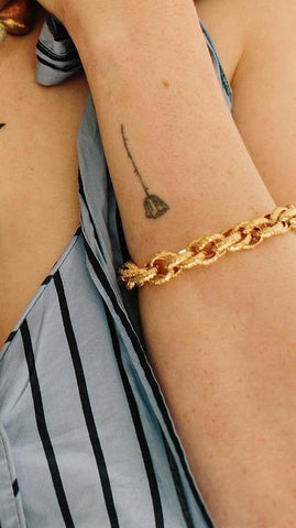 Gold Chunky Rope Chain Bracelet - Irit Sorokin Designs Jewelry