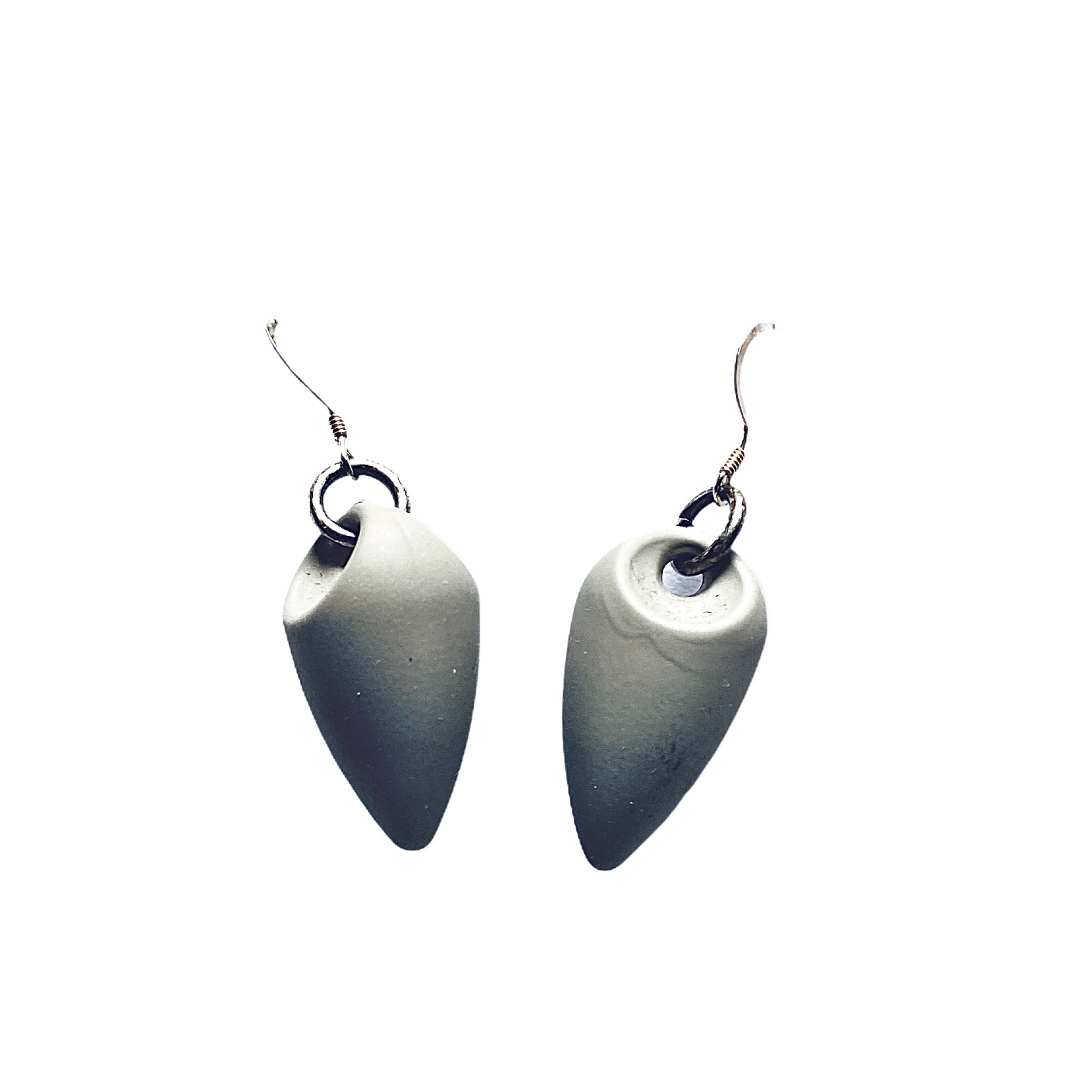 Grey Recycled Resin Earrings - Irit Sorokin Designs Jewelry