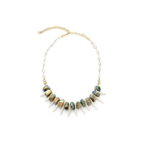 Labradorite with Fresh Water Pearls Necklace - Irit Sorokin Designs Jewelry