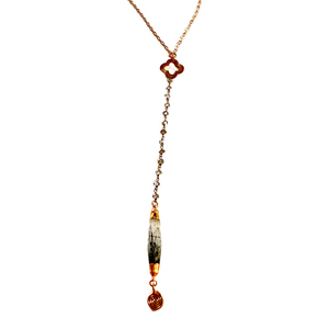 Lariat Ritualized Quartz Necklace - Irit Sorokin Designs Jewelry