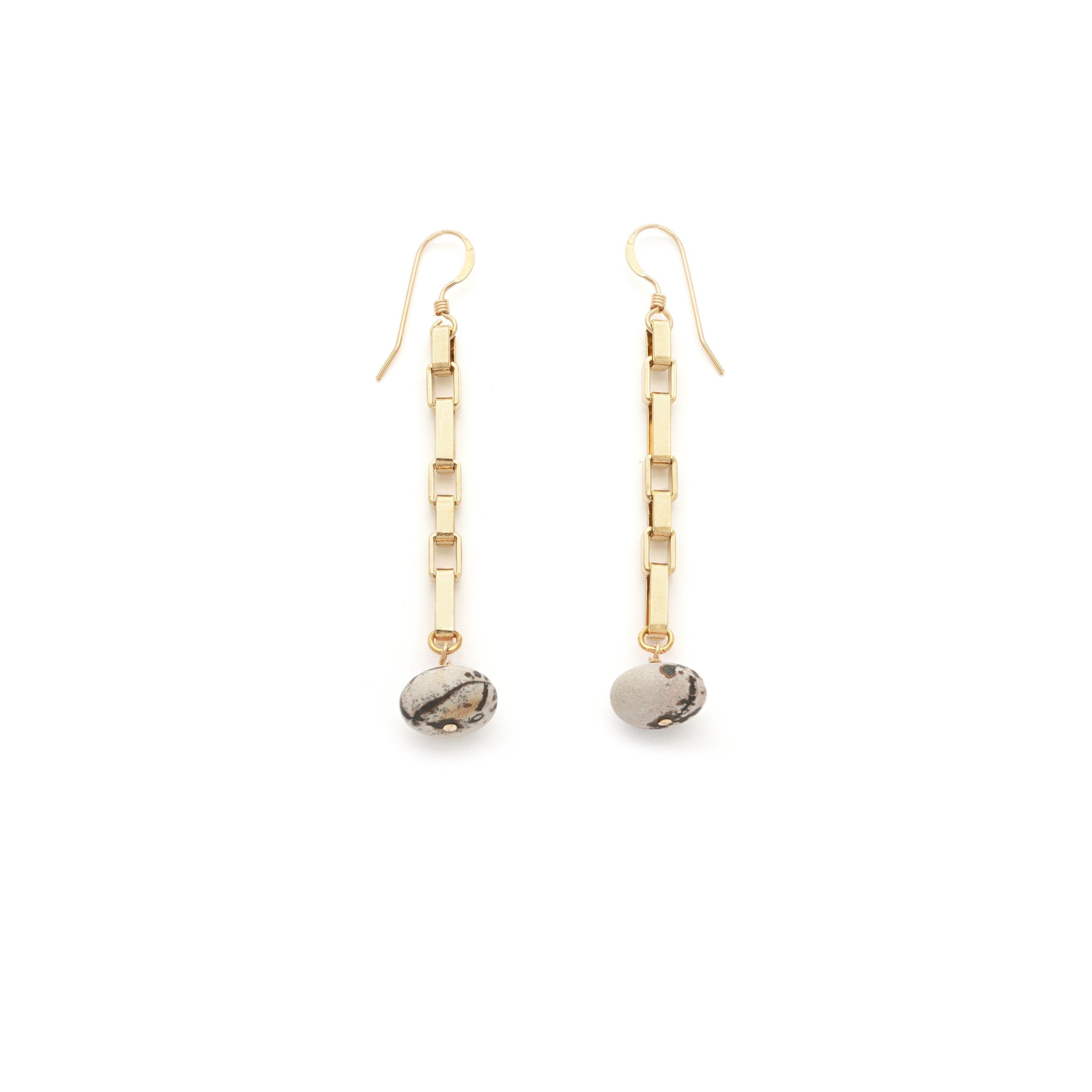 Leopard Jasper Earrings - Irit Sorokin Designs Jewelry