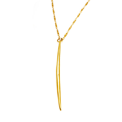 Long Gold Spike Necklace - Irit Sorokin Designs Jewelry
