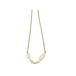 Moonstone Gemstones Gold Short Necklace - Irit Sorokin Designs Jewelry