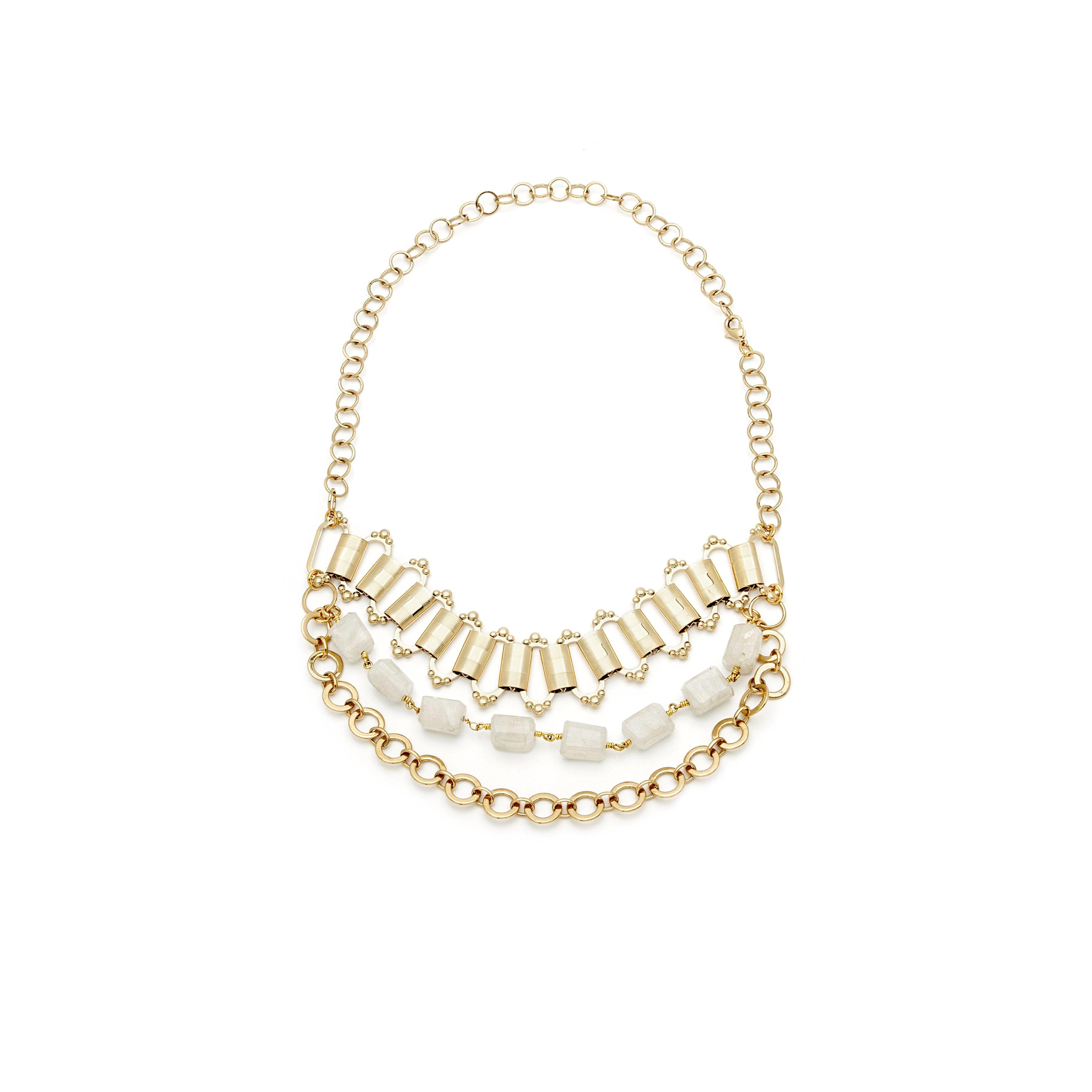 Moonstone Layered Necklace - Irit Sorokin Designs Jewelry