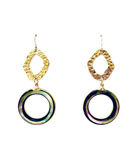 Mother Of Pearl Hoop Earrings - Irit Sorokin Designs Jewelry