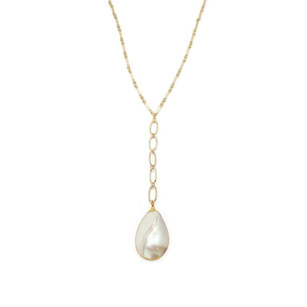 Mother of Pearl Pendant Necklace - Irit Sorokin Designs Jewelry