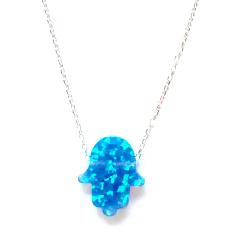 Opalite Hamsa Necklace - Irit Sorokin Designs Jewelry