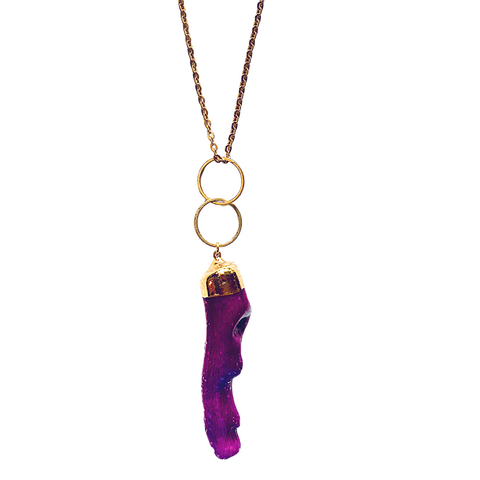 Purple Coral Necklace - Irit Sorokin Designs Jewelry