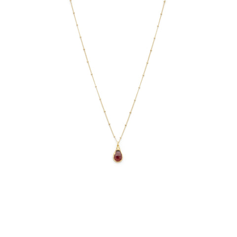 Red Garnet Gold Necklace - Irit Sorokin Designs Jewelry