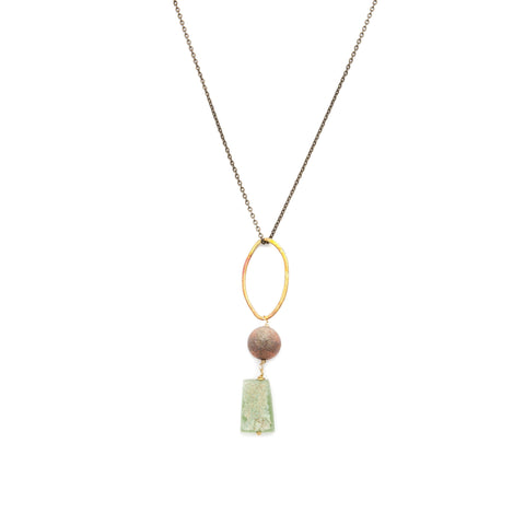 Roman Glass Necklace - Irit Sorokin Designs Jewelry