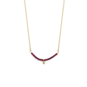 Ruby And Gold With Hamsa Necklace - Irit Sorokin Designs Jewelry
