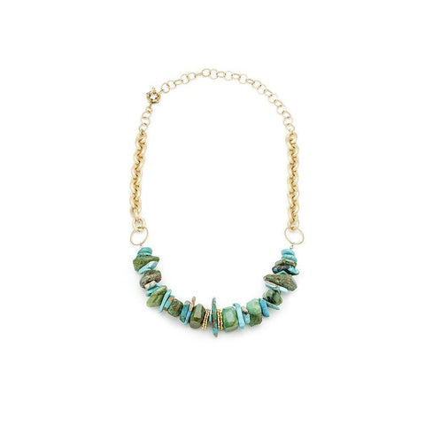 Sleeping Beauty Turquoise Beaded Necklace - Irit Sorokin Designs Jewelry
