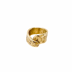 Statement Ring Bronze Wavy Texture - Irit Sorokin Designs Jewelry