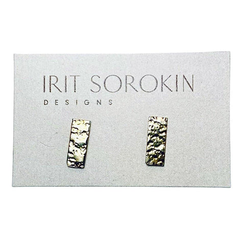 Sterling Silver Wavy Thin Stud Earrings - Irit Sorokin Designs Jewelry