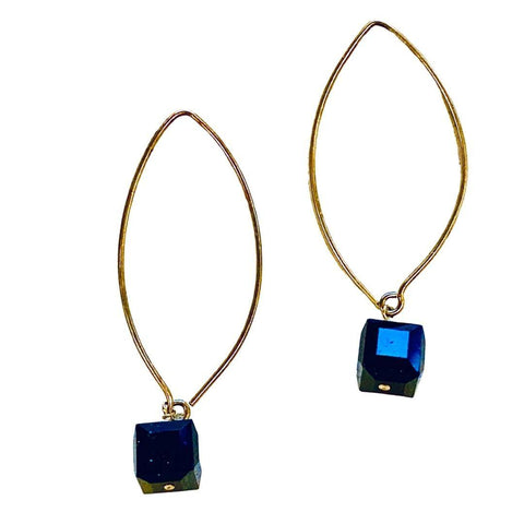 Swaravski Cube Black Earrings - Irit Sorokin Designs Jewelry