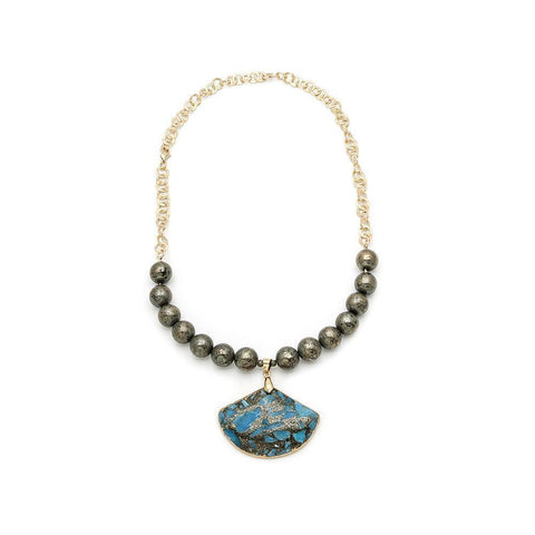 Tibetan Turquoise Necklace - Irit Sorokin Designs Jewelry